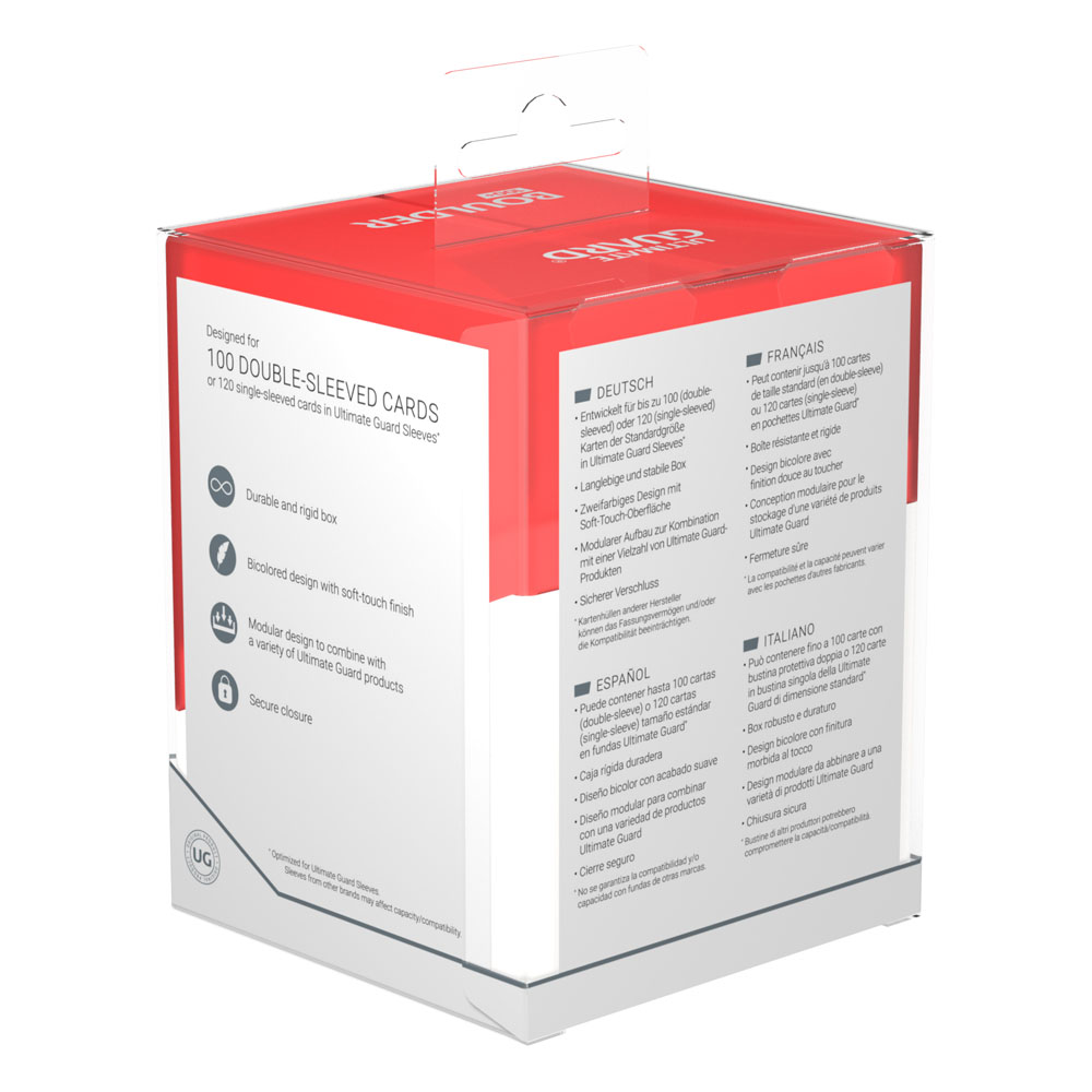 Ultimate Guard Boulder 100+ Synergy - Red/White DS Modellismo Ultimate Guard Boulder 100+ Synergy
