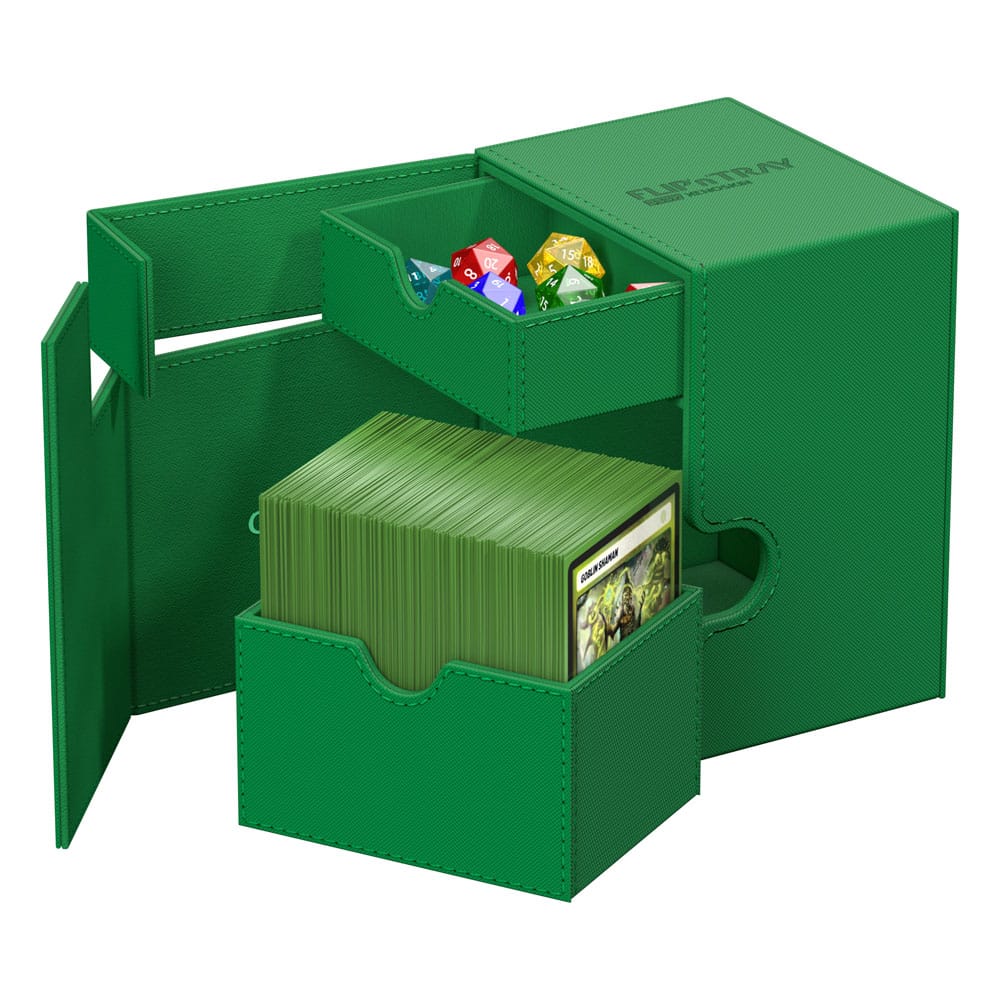 Ultimate Guard Flip'n'Tray 133+ Xenoskin - Green DS Modellismo Ultimate Guard Flip'n'Tray 133+ Xenoskin