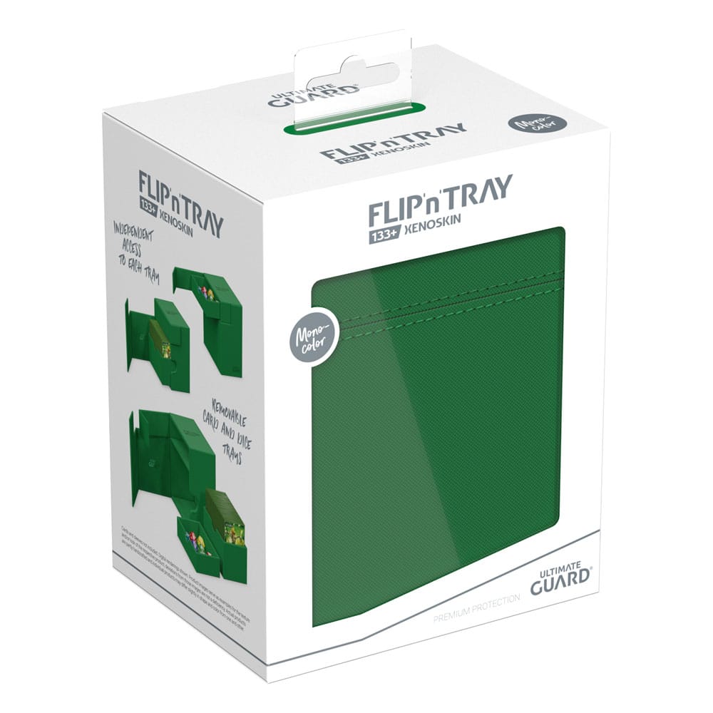 Ultimate Guard Flip'n'Tray 133+ Xenoskin - Green DS Modellismo Ultimate Guard Flip'n'Tray 133+ Xenoskin