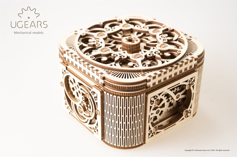 Puzzle Ugears 3D in legno Treasure Box DS Modellismo Puzzle Ugears 3D in legno Treasure Box