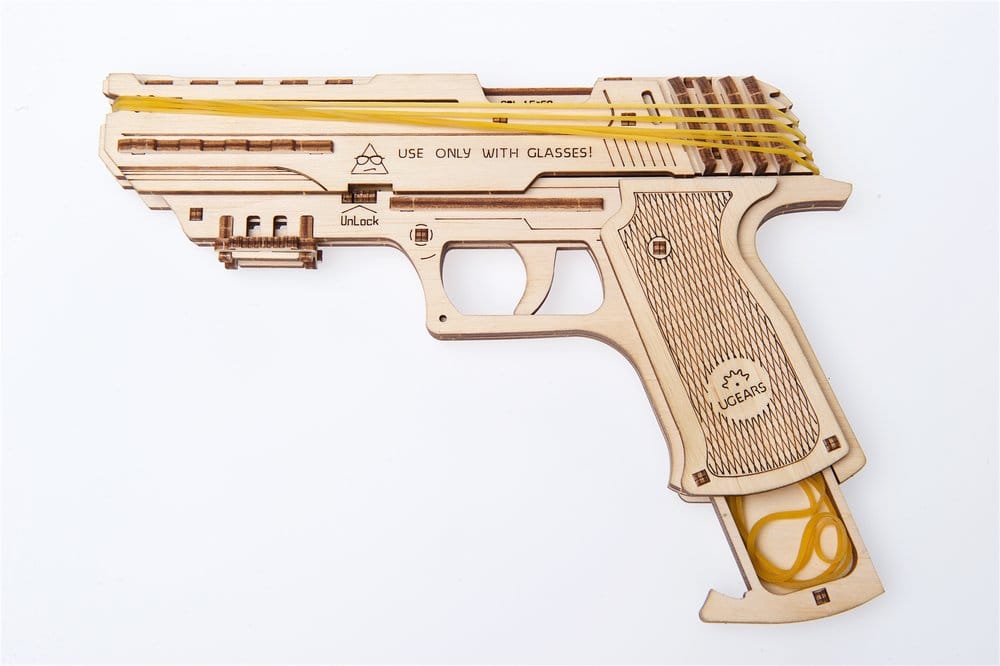 Puzzle Ugears 3D in legno Wolf-01 Handgun DS Modellismo Puzzle Ugears 3D in legno Wolf-01 Handgun