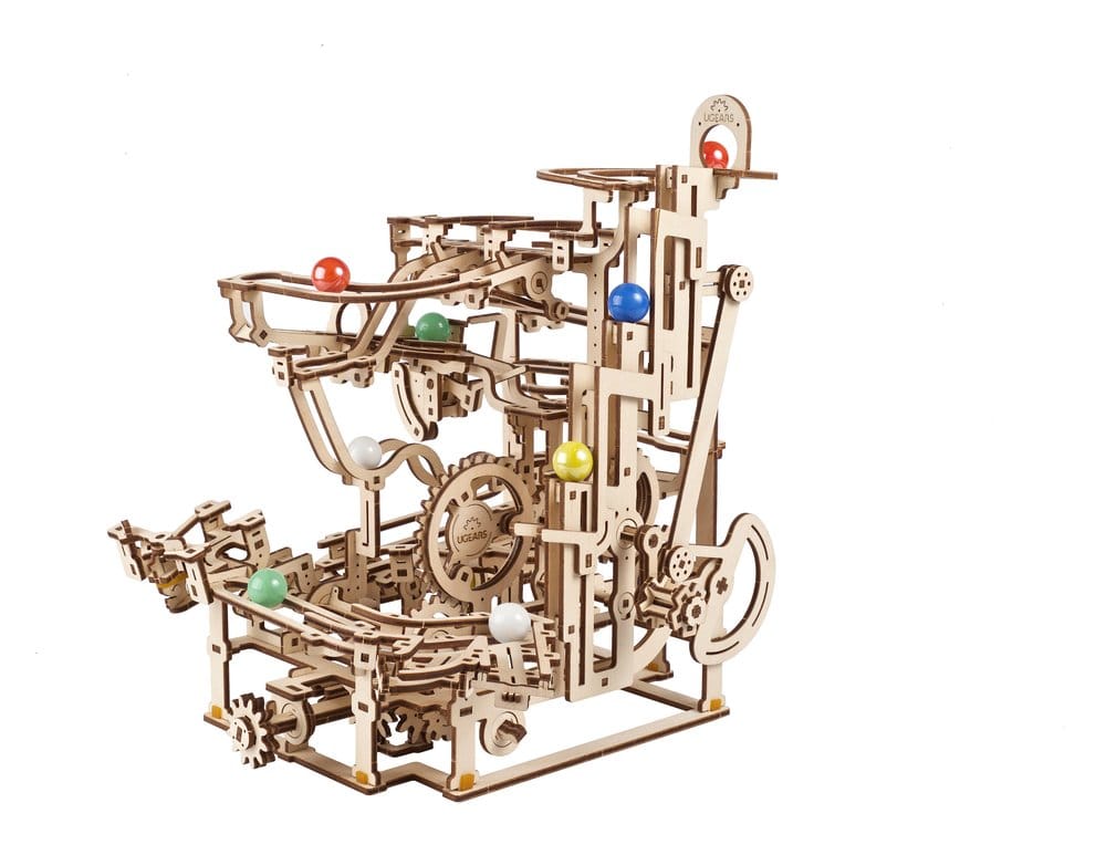 Puzzle Ugears 3D in legno Marble Run Tiered Hoist DS Modellismo Puzzle Ugears 3D in legno Marble Run Tiered