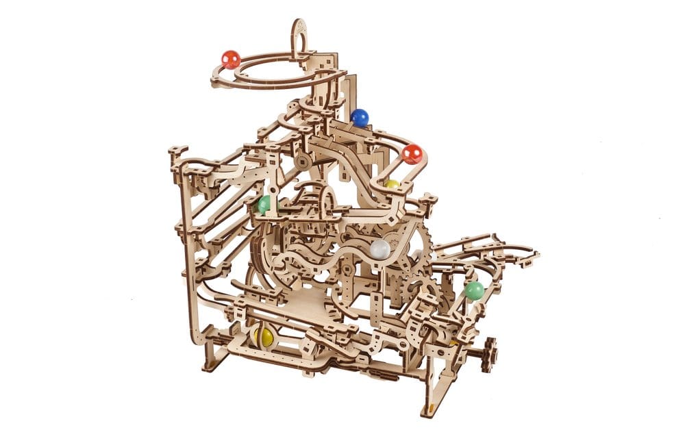 Puzzle Ugears 3D in legno Marble Run Tiered Hoist DS Modellismo Puzzle Ugears 3D in legno Marble Run Tiered