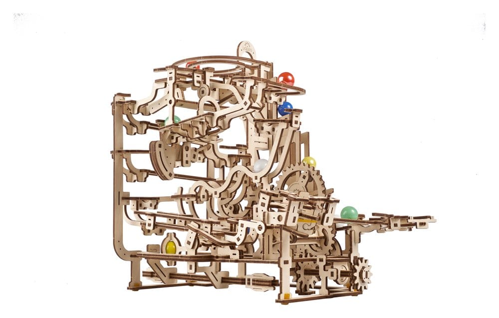 Puzzle Ugears 3D in legno Marble Run Tiered Hoist DS Modellismo Puzzle Ugears 3D in legno Marble Run Tiered