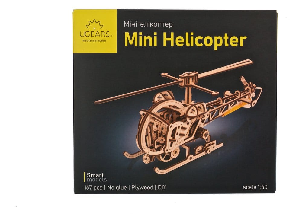 Puzzle Ugears 3D in legno Mini Helicopter DS Modellismo Puzzle Ugears 3D in legno Mini Helicopter