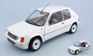 Peugeot 205 1.3 Rally 1988 White scala 1:18