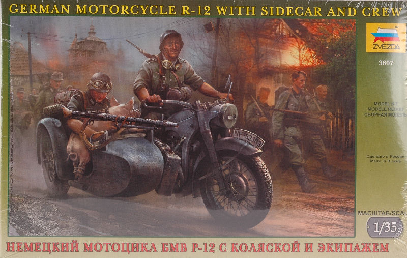 German WWII Sidecar W/Crew Kit 1:35 DS Modellismo German Wwii Sidecar W/Crew Kit scala 1:35