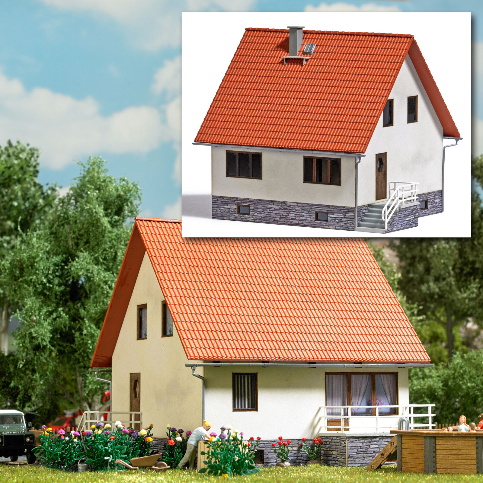 Casa residenziale Scala H0 DS Modellismo Casa residenziale scala H0 Busch