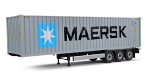 Container Trailer Truck Cma Cgm scala 1:24