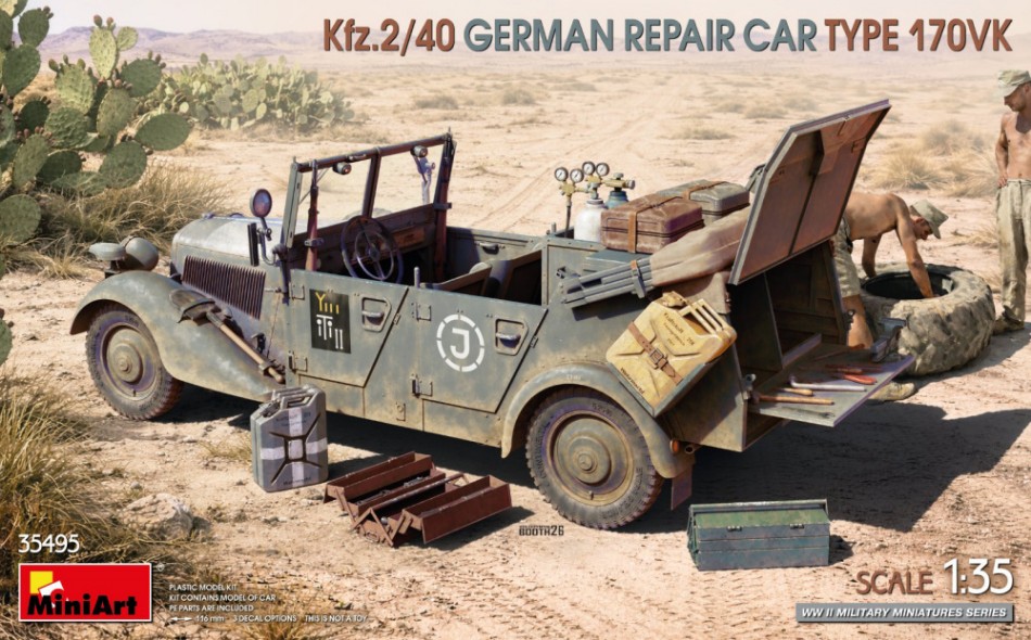 Kfz.2/40 German Repair Car Type 170VK Kit 1:35 DS Modellismo Kfz.2/40 German Repair Car Type scala 1:35