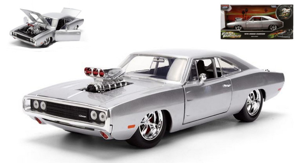 Dom's Dodge Fast & Furious Silver 1:24 DS Modellismo Dom's Dodge Fast & Furious Silver scala 1:24