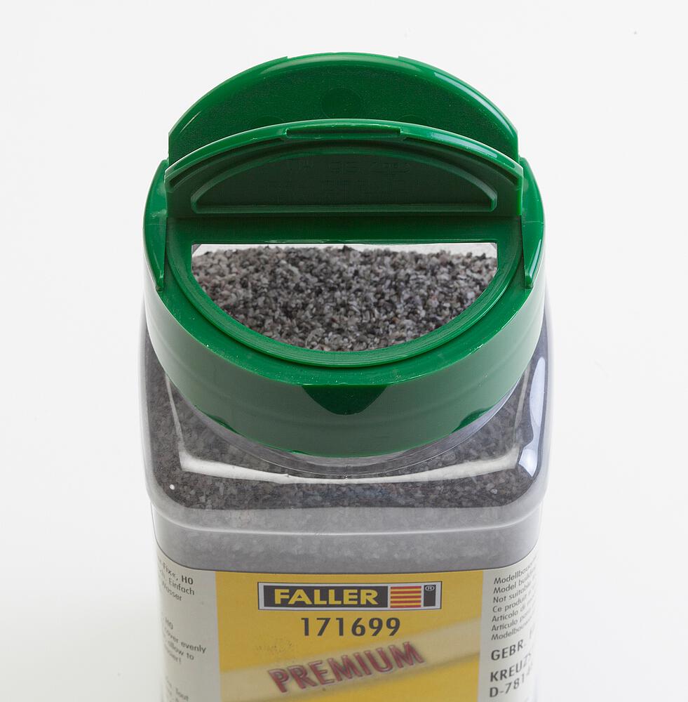 Massicciata Gravel-Fix, Materiale naturale, grigio medio, 600 g DS Modellismo Massicciata Gravel-Fix, Materiale naturale
