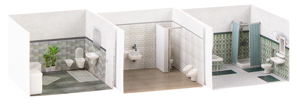 Set di accessori per il bagno Scala H0 DS Modellismo Set di accessori per il bagno scala H0