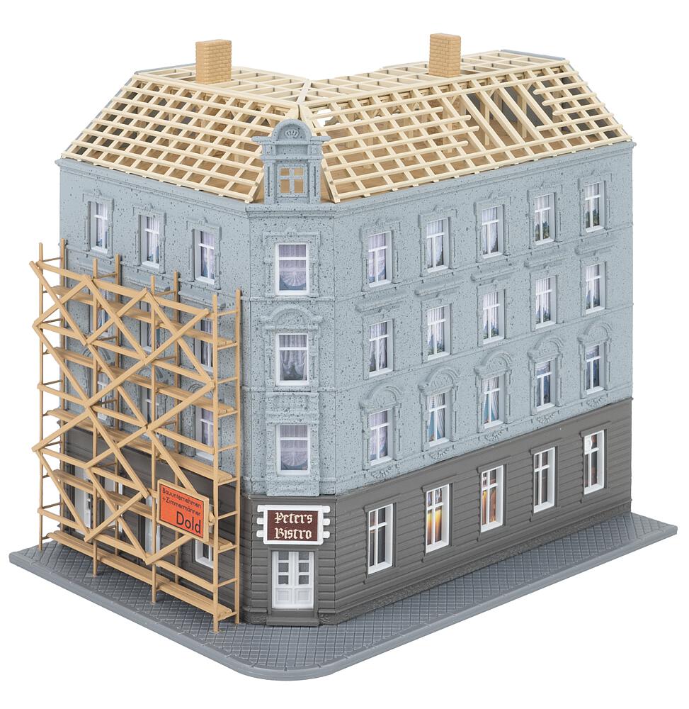 Casa di città in fase di ricostruzione Scala N DS Modellismo Casa di città in fase scala N