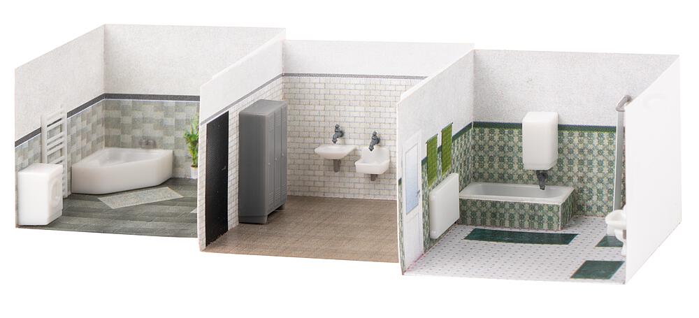 Set di accessori per il bagno Scala H0 DS Modellismo Set di accessori per il bagno scala H0