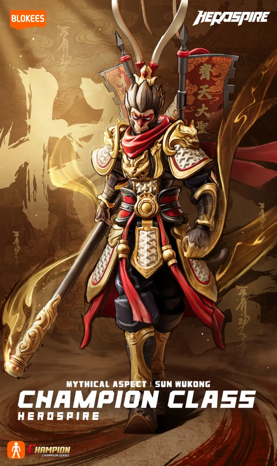 Herospire Mythical Aspect Sun Wukong Champion Class Model Kit DS Modellismo Herospire Mythical Aspect Sun Wukong - vista 3