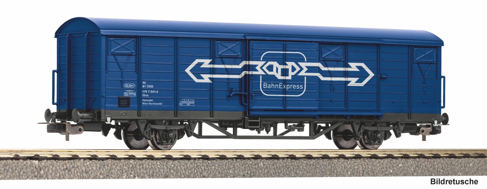Carro Merci Coperto Gbs BahnExpress ÖBB Epoca IV Scala H0 DS Modellismo Carro Merci Coperto Gbs BahnExpress scala H0