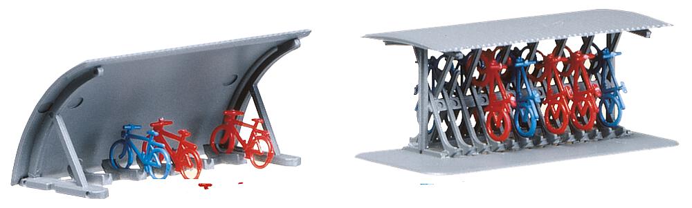 2 Rastrelliere per biciclette Scala N DS Modellismo 2 Rastrelliere per biciclette scala N Faller