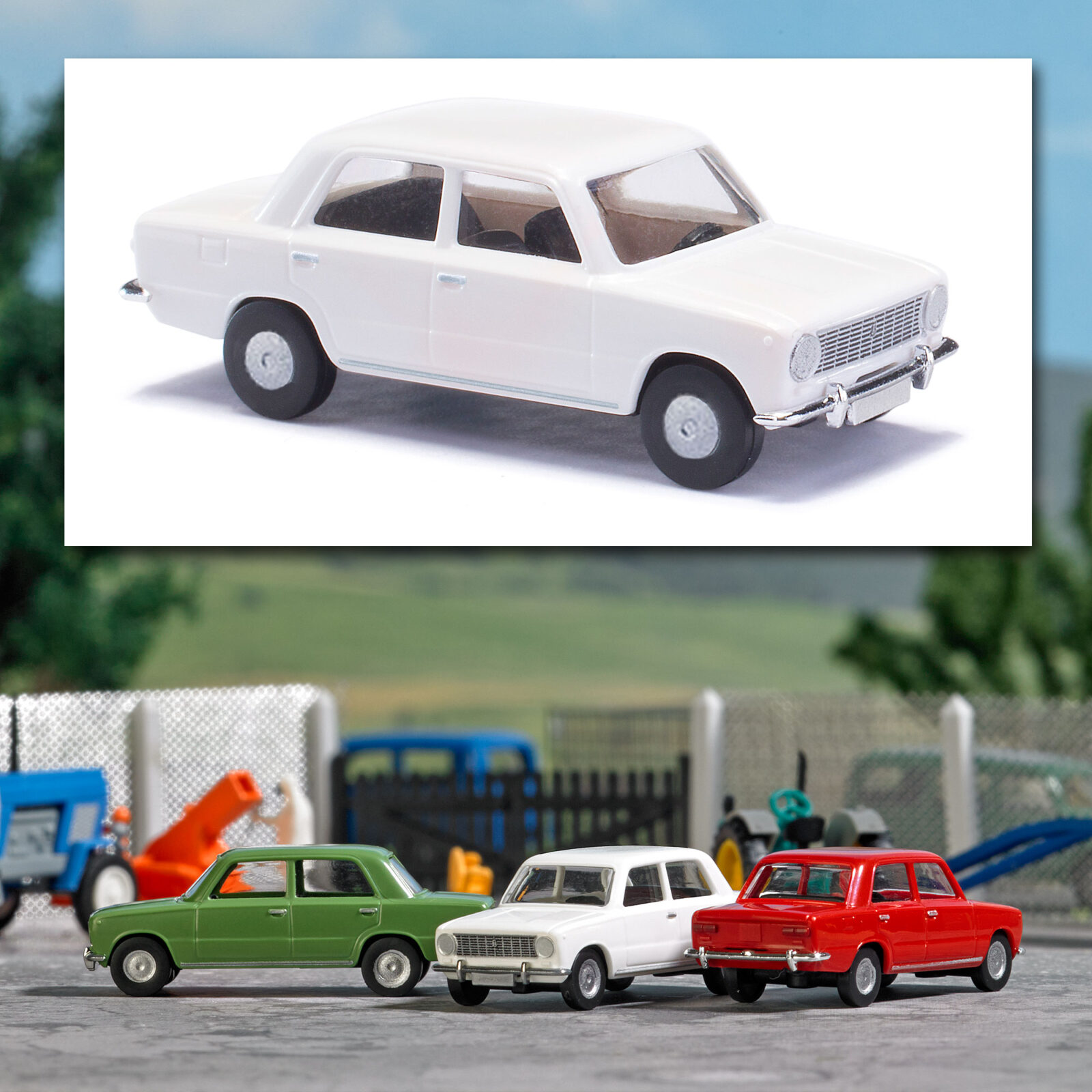Lada 1200 bianco Scala TT DS Modellismo Lada 1200 bianco scala TT Busch