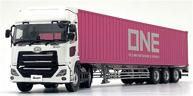 UD Quon Container Trailer (ONE) DS Modellismo UD Quon Container Trailer (ONE) scala 1:43