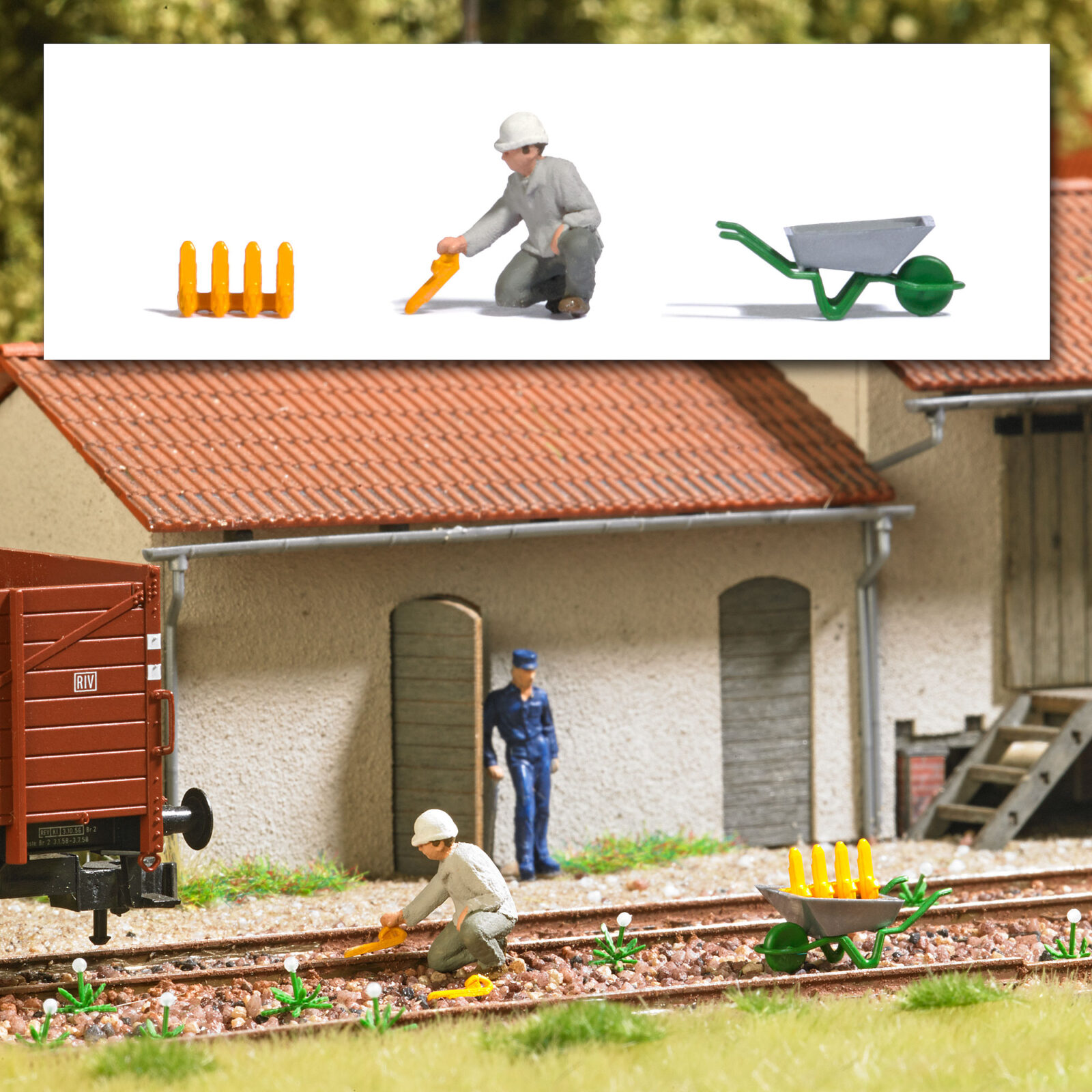 Set d'azione: Lavori ferroviari Scala H0 DS Modellismo Set d'azione: Lavori ferroviari scala H0