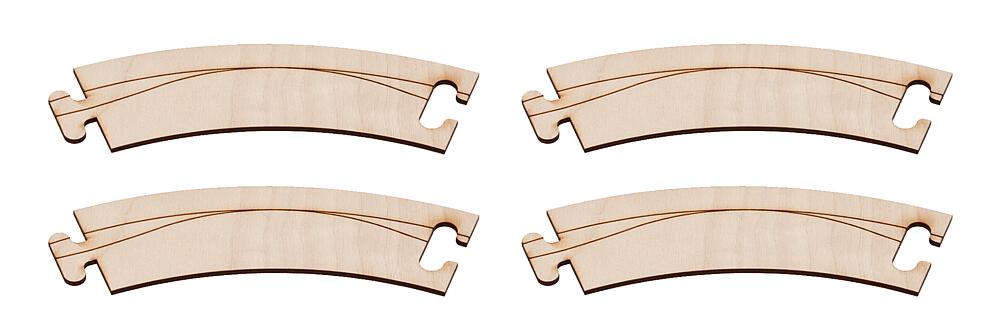 Laser-Street Curva stradale 45° (4 pezzi) Scala H0 DS Modellismo Laser-Street Curva stradale 45° scala H0