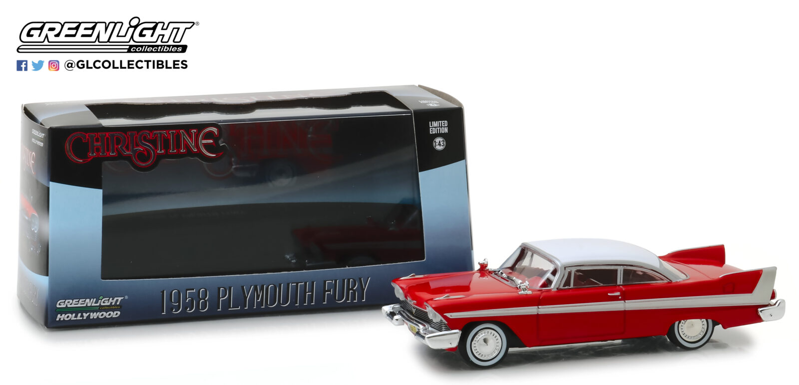 1958 Plymouth Fury - Christine (1983) DS Modellismo 1958 Plymouth Fury Christine scala 1:43