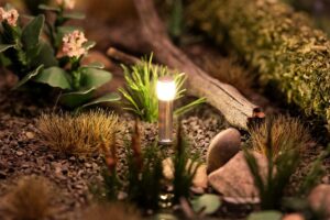 3 Luci per vialetto a LED Bianco scala H0