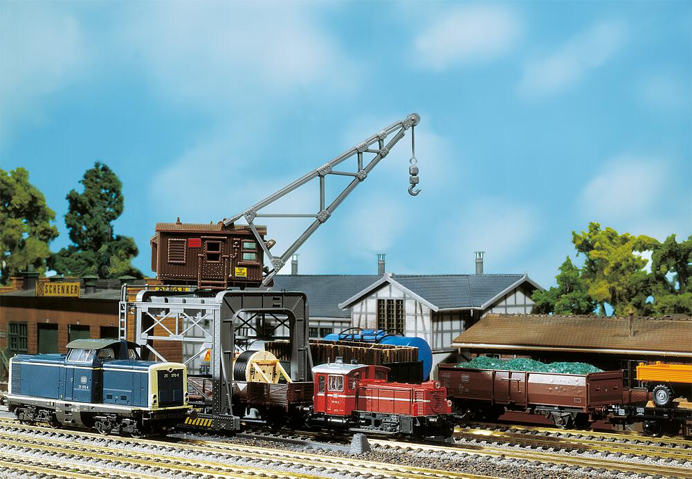Carro ponte con gru per container Scala H0 DS Modellismo Carro ponte gru per container scala H0