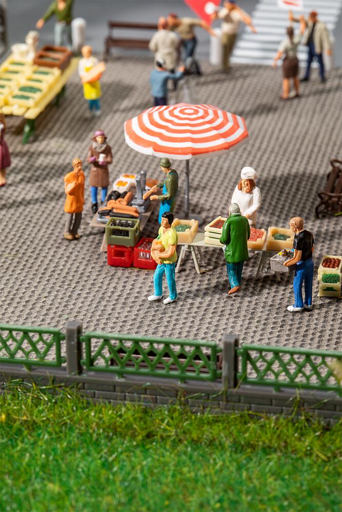 Persone al Mercato settimanale, Set 2 Scala H0 DS Modellismo Persone al Mercato settimanale, Set scala H0
