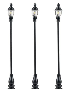 3 Luci da parco a LED Bianco freddo scala H0