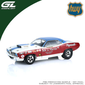 1971 Plymouth Cuda Pro Stock Sox scala 1:18