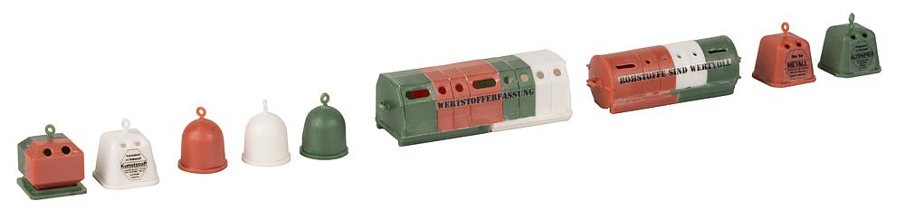 Set di contenitori per il riciclaggio Scala N DS Modellismo Set di contenitori per il scala N
