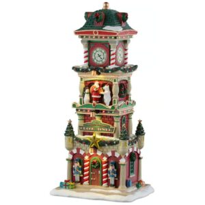 55320 Lemax The Village Square Clock Tower + 4.5V Adaptor