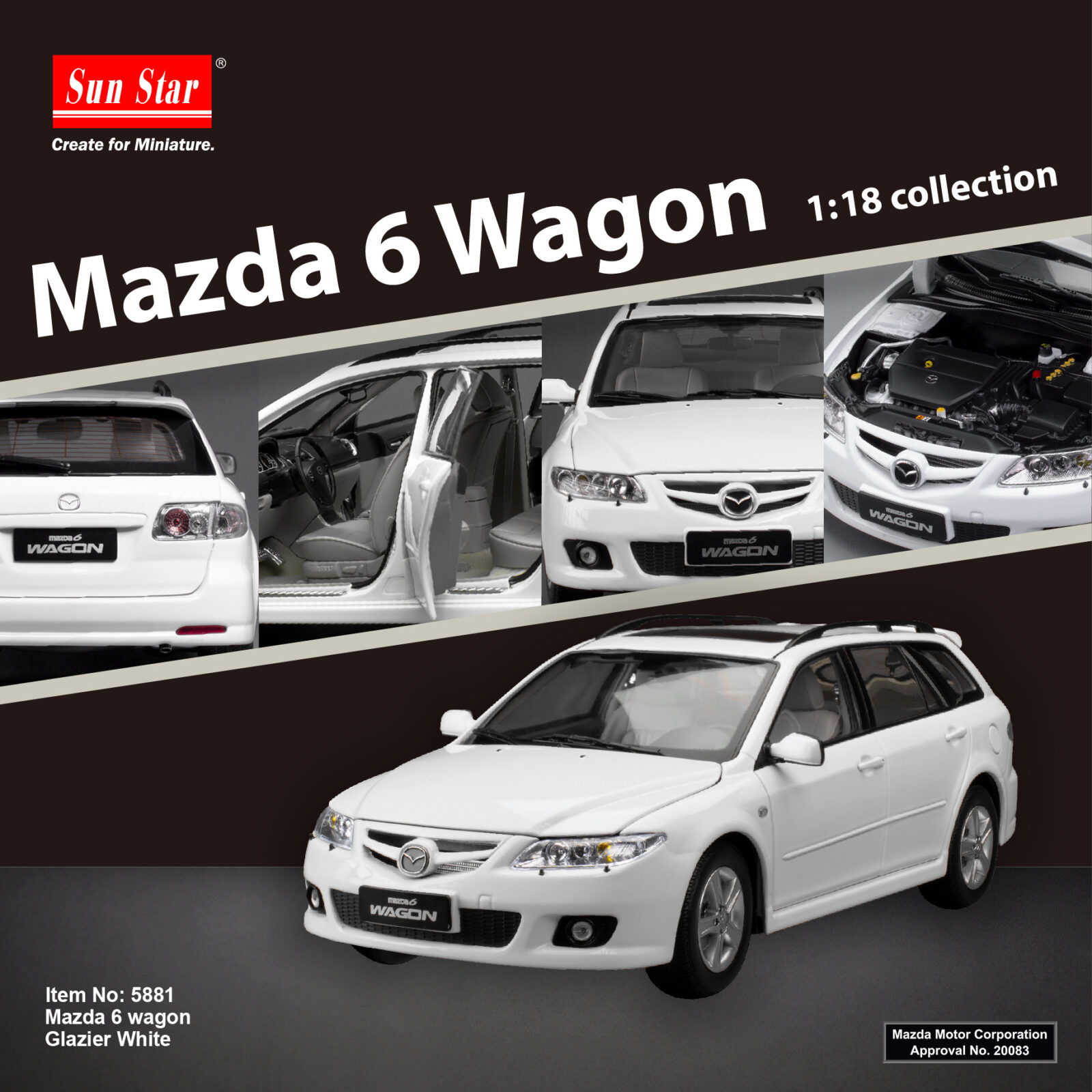 Madza 6 Wagon DS Modellismo Madza 6 Wagon scala 1:18 Sun Star