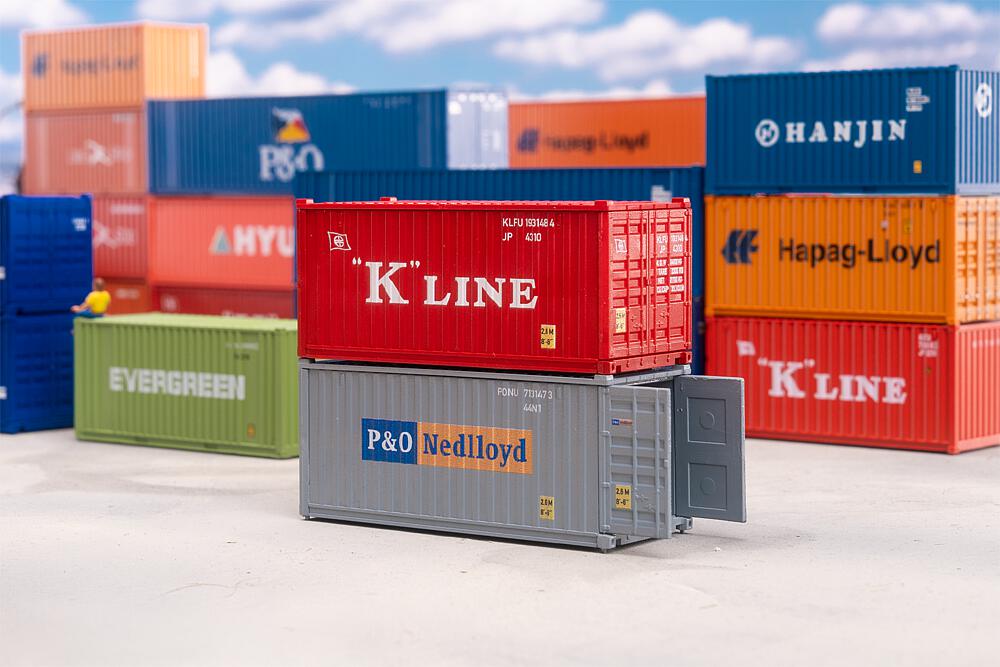 Container da 20' - K-LINE e P&O Scala H0 DS Modellismo Container da 20' K-LINE e P&O scala H0