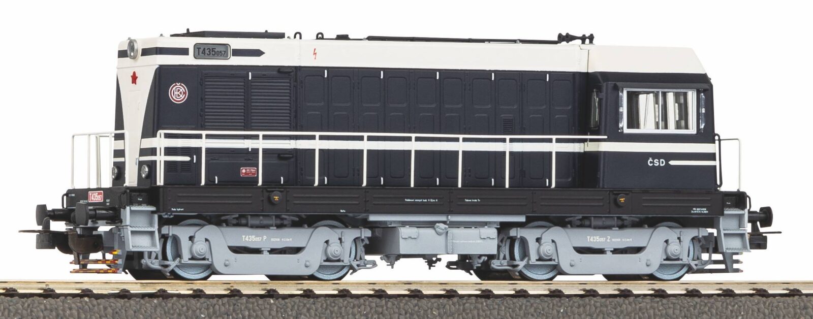 Locomotiva Diesel / Sound Blu T435 ČSD Epoca III Scala H0 DS Modellismo Locomotiva Diesel / Sound Blu T435 scala H0