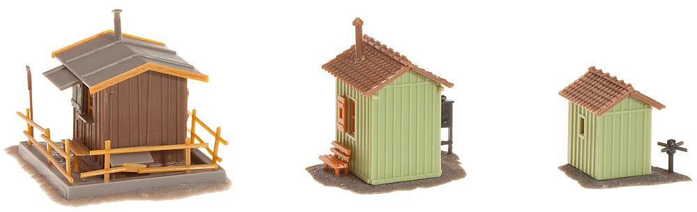 3 baracche per attrezzi Scala H0 DS Modellismo 3 baracche per attrezzi scala H0 Faller
