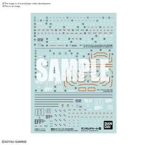 Gundam Decal 123 Gundam Origin Multi 1 DS Modellismo Gundam Decal 123 Gundam Origin Multi 1