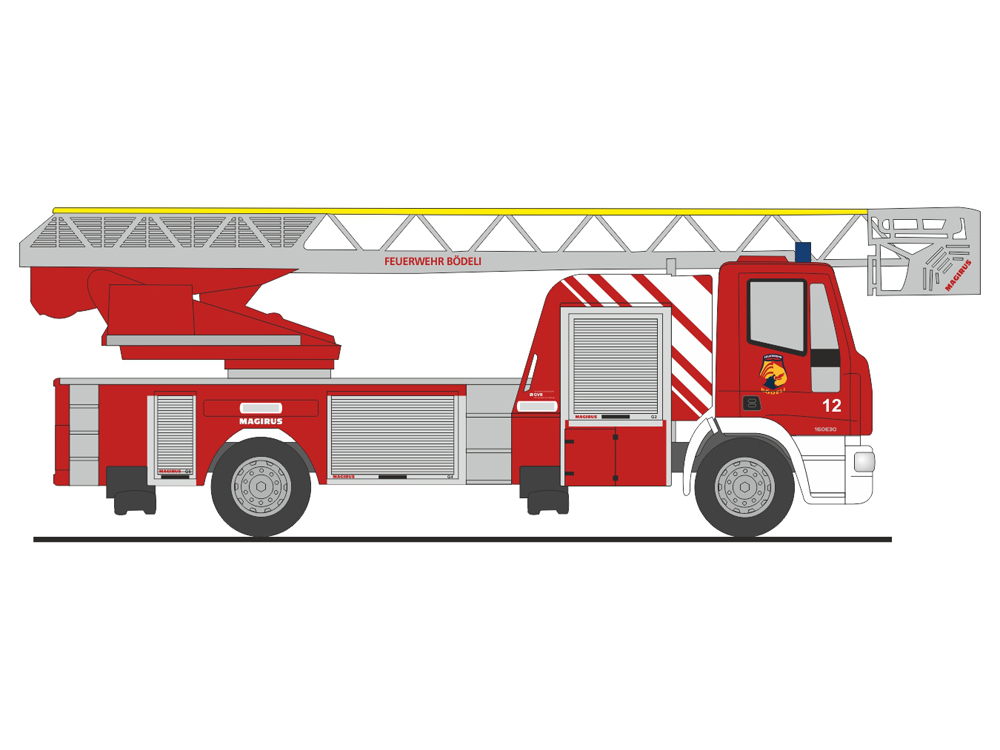 Magirus DLK FW Interlaken/Bödeli (CH) Scala H0 DS Modellismo Magirus DLK FW Interlaken/Bödeli scala H0
