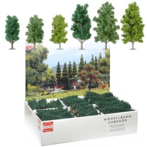 36 alberi di latifoglie scala H0 Busch