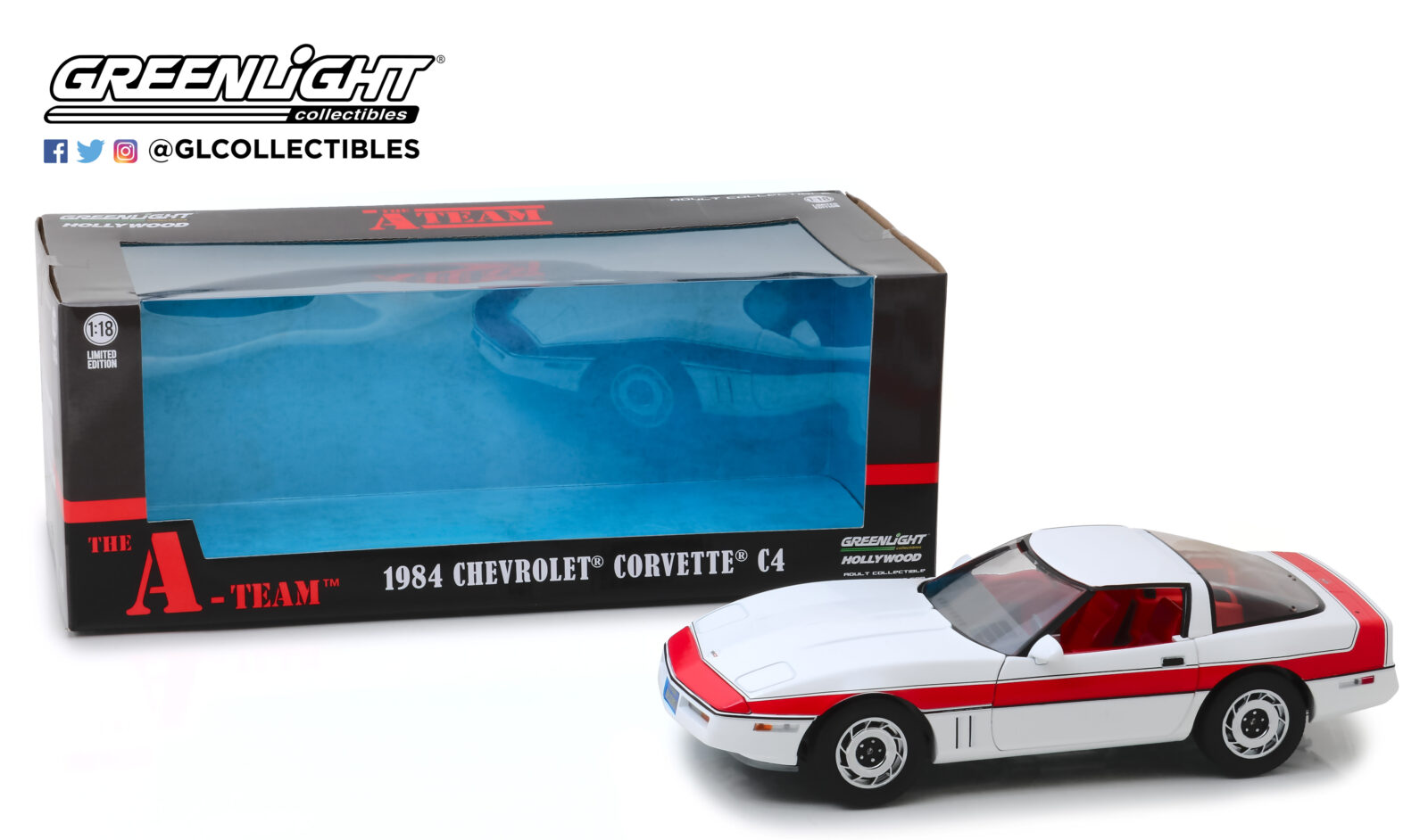 The A-Team (1983-87 TV Series) - 1984 Chevrolet Corvette C4 DS Modellismo A-Team 1984 Chevrolet Corvette C4 scala 1:18