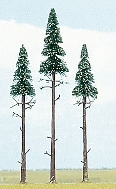 3 abeti rossi, 140-170 mm scala H0 Busch