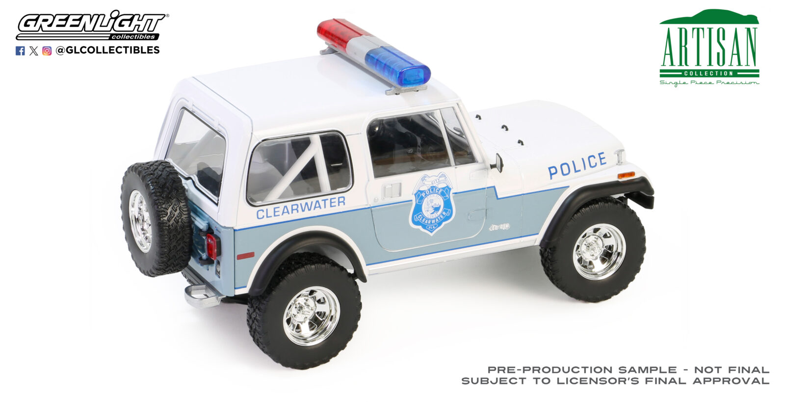 Jeep CJ-7 del 1982 - Clearwater, Florida Police Department DS Modellismo Jeep CJ-7 del 1982 Clearwater, scala 1:18