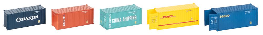 Container da 20' - Set da 5 Scala H0 DS Modellismo Container da 20' Set da 5 scala H0 Faller