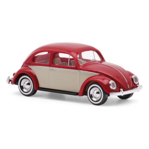 VW Maggiolino 1955 Rosso / Beige scala H0