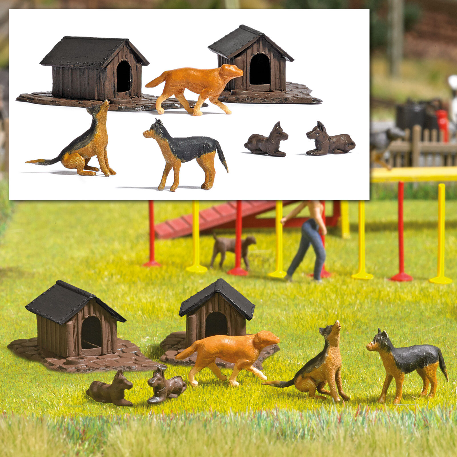 Set di cani Scala H0 DS Modellismo Set di cani scala H0 Busch