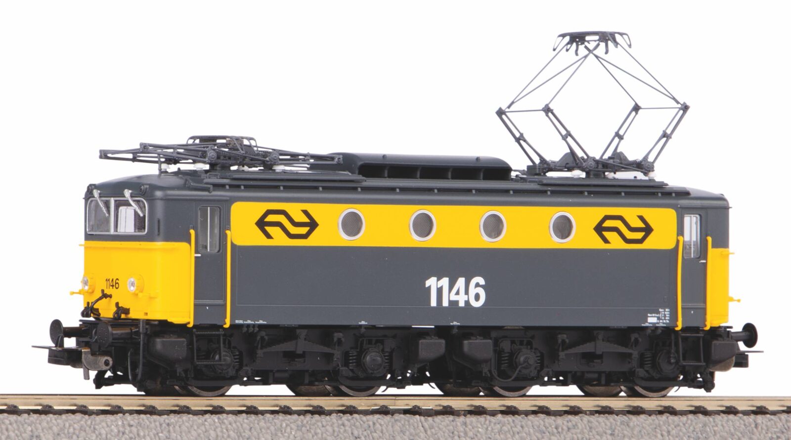 Locomotiva elettrica/Sound Rh 1100 grigio gialla delle NS Epoca IV incluso sound decoder compatibile mfx Scala H0 DS Modellismo Locomotiva elettrica/Sound Rh 1100 scala H0