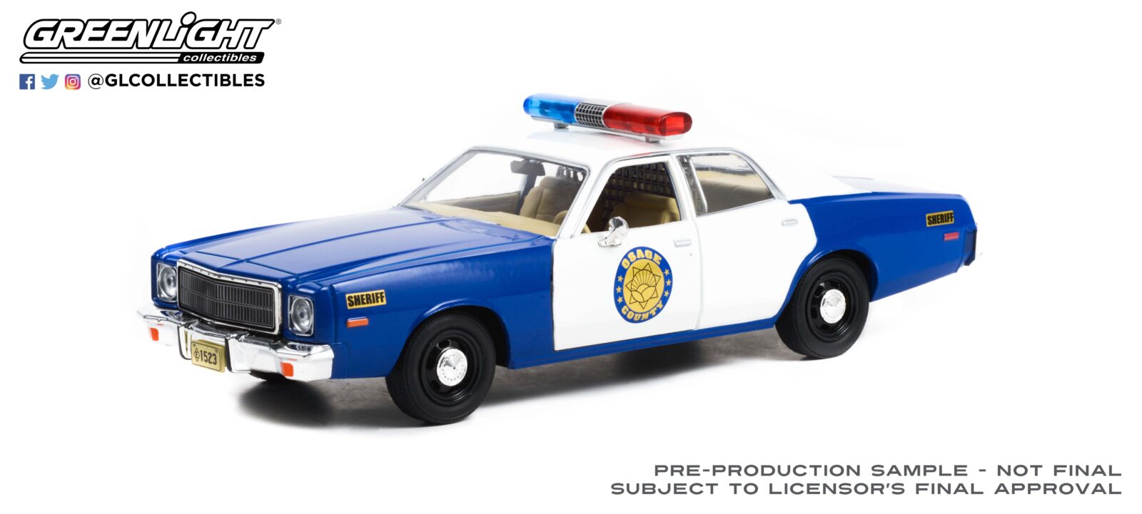 1975 Plymouth Fury - Osage County Sheriff DS Modellismo 1975 Plymouth Fury Osage County scala 1:24