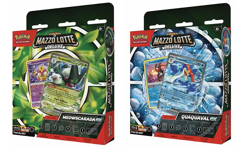 Pokemon Ita Mazzo Lotte Deluxe Meowscarada Ex / Quaquaval Ex DS Modellismo Pokemon Ita Mazzo Lotte Deluxe Meowscarada